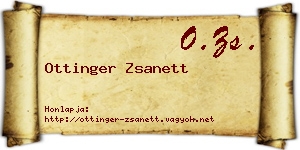 Ottinger Zsanett névjegykártya